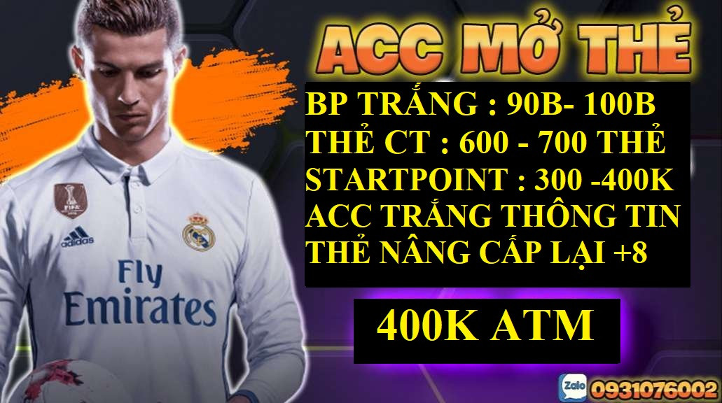 Acc FIFA #MỞ THẺ 400K 
